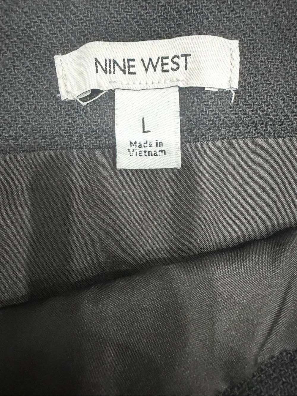Nine West Black Mini Skirt Size Large Classic A Line Career Workwear Skirt